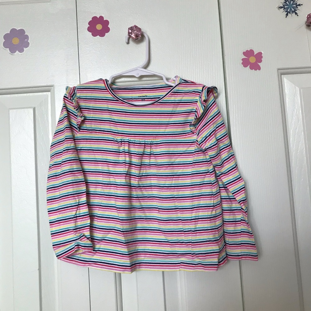 Striped Multi-Colored Baby Doll Top